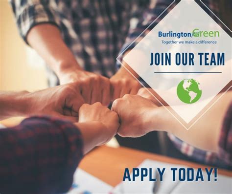 Employment Opportunities - BurlingtonGreen