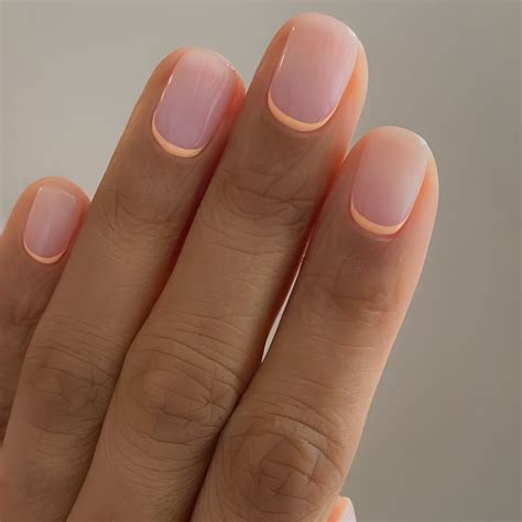 natural elegance short oval soft pink press  nails  subtle sheen