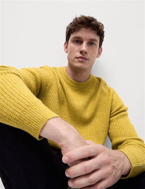mens yellow knitwear  ms