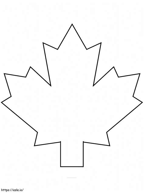 Maple Leaf 1 coloring page