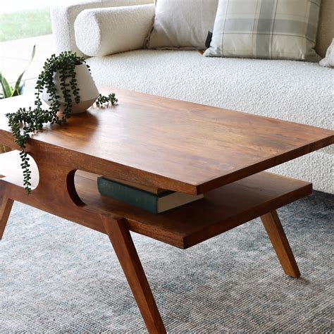 Oliver Atomic Mango Wood Coffee Table | Mango wood coffee table, Coffee