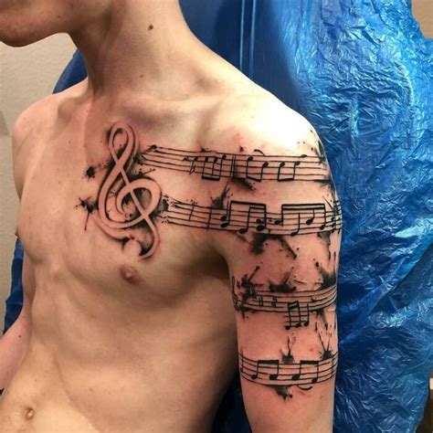 Music notes tattoo sleeve - Bronctattooaus.com