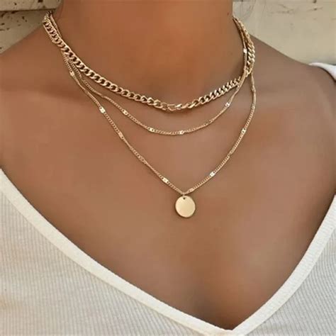 Винтажное ожерелье на шею, цепочка, Женские Ювелирные изделия ...