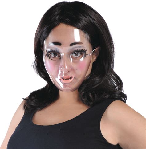 creepy face mask clear  size wearable costume accessory