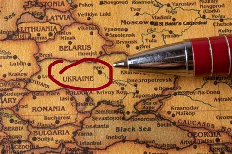 Premium Photo | Ukraine selective focus on kiev capital city pinned on ...