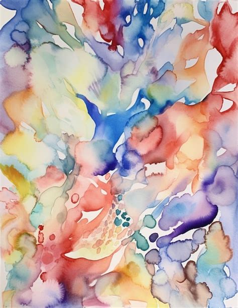 Premium AI Image | A watercolor painting of a colorful abstract painting.