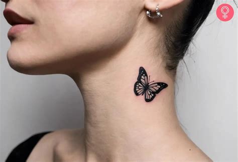 simple butterfly tattoo designs  neck elegant timeless neck tattoos