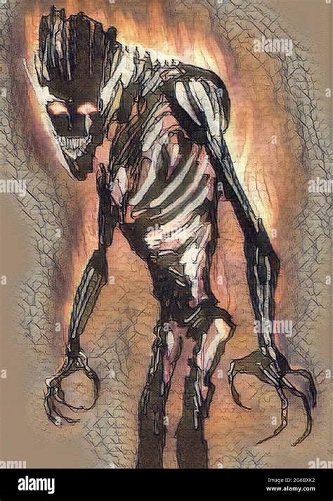 Illustration of a demon Stock Photo - Alamy