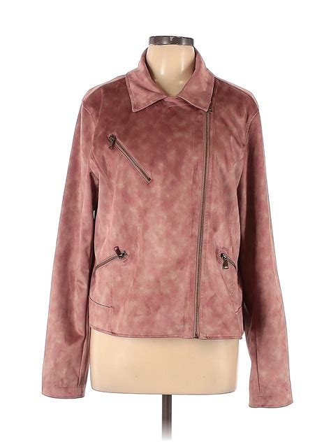Anthropologie Solid Pink Jacket Size XL - 60% off | ThredUp