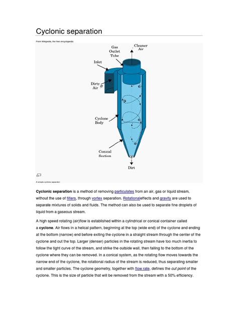 Cyclonic Separation | Mechanical Engineering | Mechanics