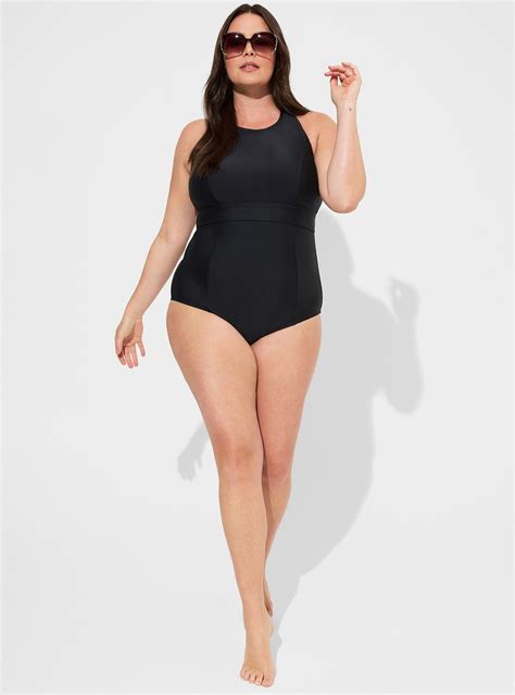 Plus Size - Wireless One Piece Lap Swimsuit - Torrid