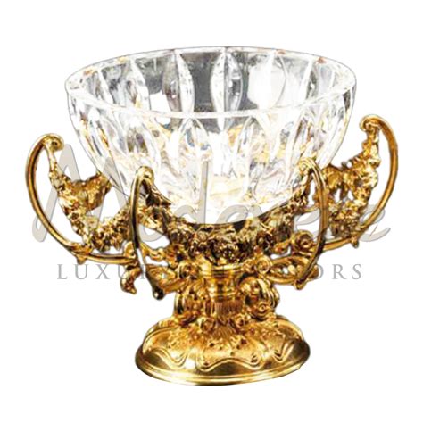 Crystal Gold Elements Bowl | Modenese Opulence