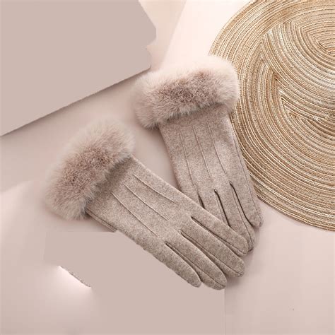 Dxzfnsa Women's Winter Warm Deerskin Suede Gloves With Polar Fleece and