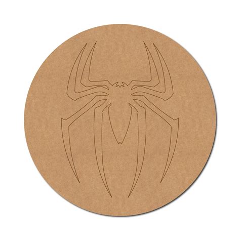 Spiderman Logo Marvel Avengers Pre Marked Round MDF Design 1 – Woodle India