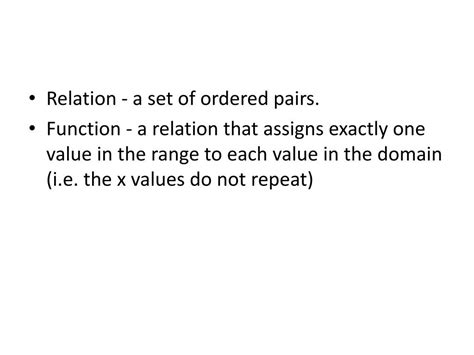 relation  set  ordered pairs powerpoint