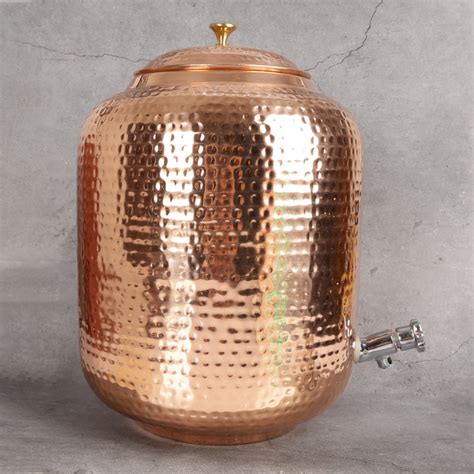 Copper Matka with Tap – Tamba Dispenser Online | Copper Mart