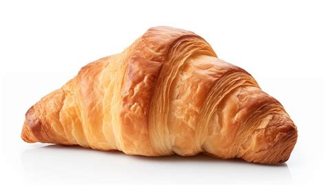 Premium AI Image | Isolated Side View of Croissant