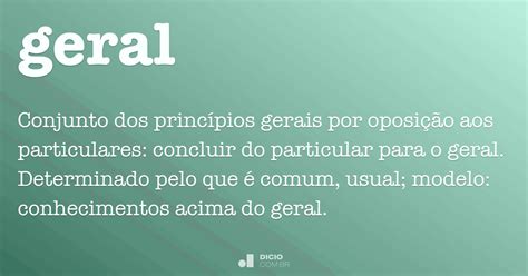 Geral - Dicio, Dicionário Online de Português