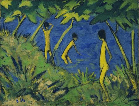 Otto Mueller. Landscape with Yellow Nudes. c. 1919 | MoMA
