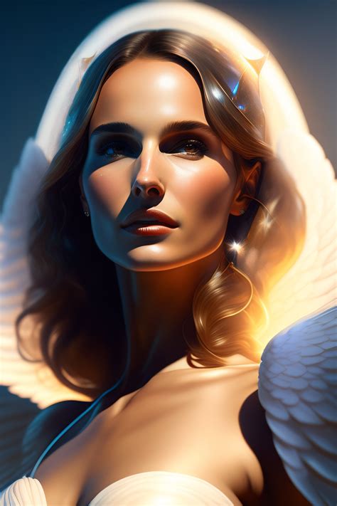 Lexica - Natalie portman as a heavenly angel, anatomy, bathed in light