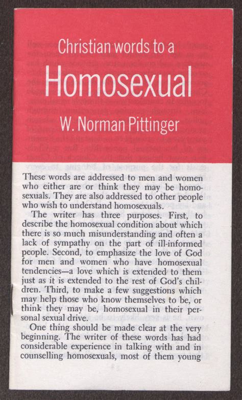 [Pamphlet: Christian words to a homosexual] - Page 1 of 20 - UNT