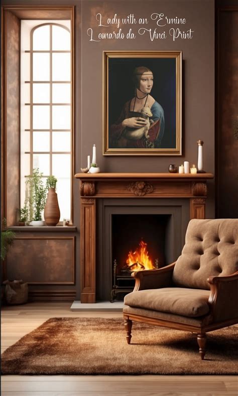 Da Vinci Print Lady With an Ermine Print Leonardo Da Vinci Art ...