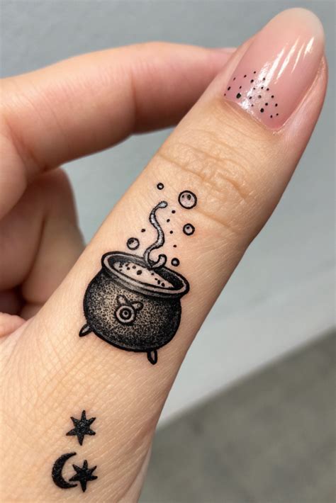 witchy vibes finger tattoo ideas    ink witchy tattoo