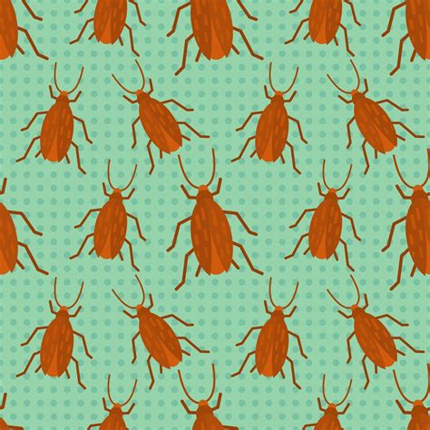 cockroach insect seamless pattern illustration 1936899 Vector Art at