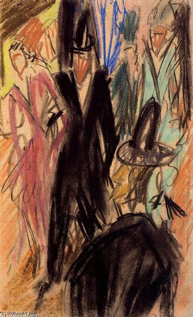 Art Reproductions Street scene 2 by Ernst Ludwig Kirchner (1880-1938 ...