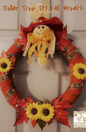 38 Cheap & Easy Dollar Tree Fall Wreaths For Front Door - I Luve It