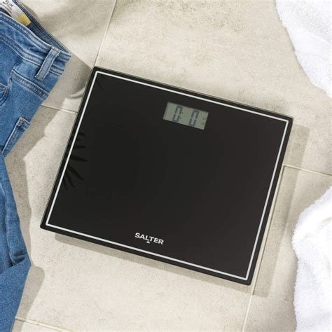 buy glass digital bath scale black compact design