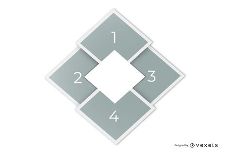 elegante diamant layout infografik vorlage vektor