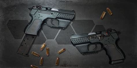 12mm Pistol concept art by ianllanas on DeviantArt