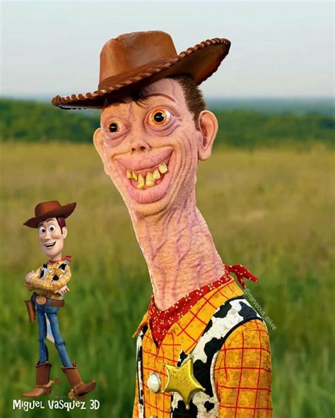 popular cartoon characters   disturbing makeover