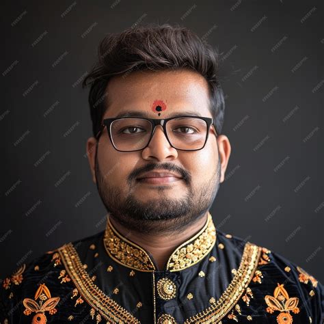 Premium Photo | A hadsome fair and chubby young indian man wearing