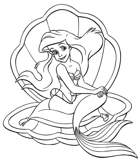 Pequena Sereia Para Pintar - Ariel A Pequena Sereia da Disney – desenhos para imprimir pintar e ...
