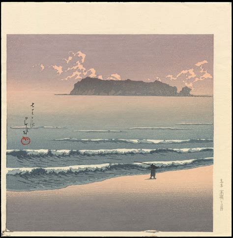 Japanese Print "Shichirigahama-Seven Mile Beach" by Kawase Hasui
