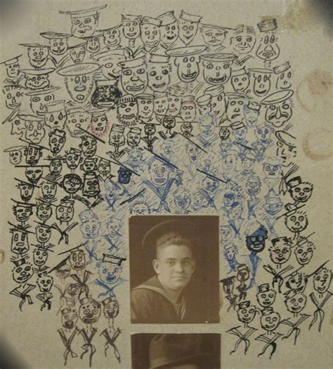 ANTIQUE VINTAGE WW2 ERA AMERICAN FOLK ART NAVY INTERRACIAL POP DRAWING