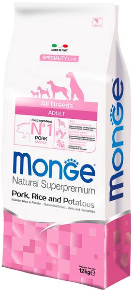 Monge Speciality Line - All Breeds Adult con Maiale Riso e Patate da 12 Kg