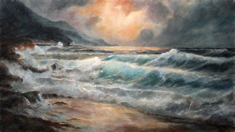 Sea and Waves – Oil Painting - Fine Arts Gallery - Original fine Art ...