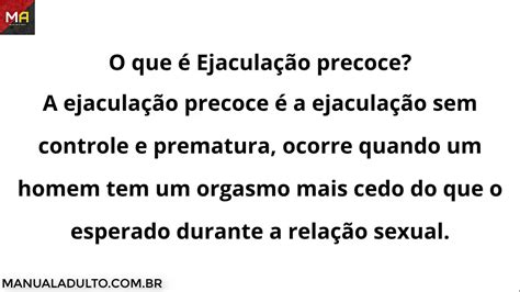 Precoce O Que Significa - o que é a ejaculação precoce - YouTube
