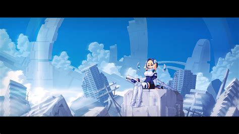 Ella in the Ruined City Live Wallpaper