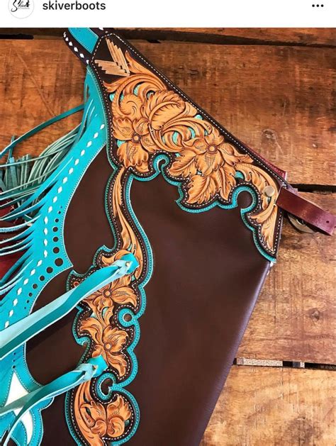 Filigree leather chaps | Riding chaps, Western chaps, Custom leather work