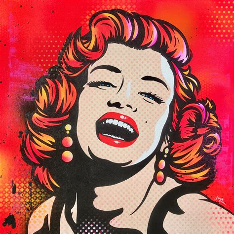 Marilyn Monroe Hot Pink by Jamie Lee (2022) : Painting Acrylic, Spray