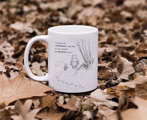 Winnie The Pooh Ceramic Coffee Mug, Pooh & Piglet Walking Quote: It ...