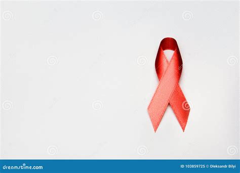 Red ribbon aids awareness stock image. Image of charity - 103859725