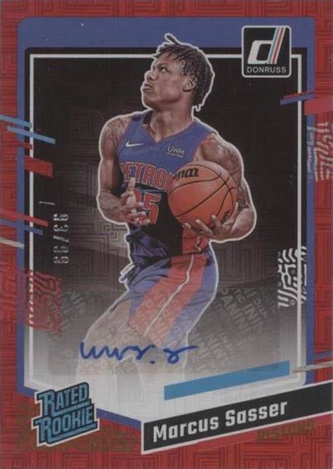 2023-24 Panini Donruss - Rated Rookie Marcus Sasser #266 Choice Red ...