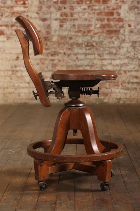 vintage industrial adjustable drafting stool  stdibs