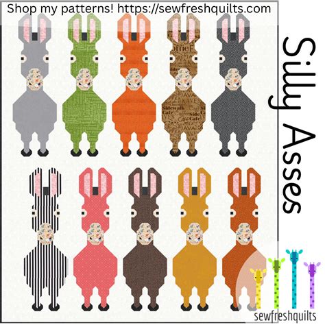 Silly Asses Donkey – PDF Quilt Pattern Instant Download – Sew Fresh Quilts