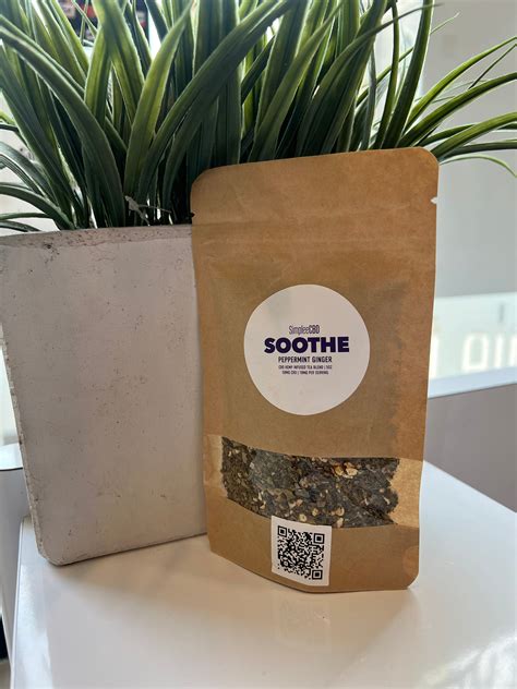 SimpleeCBD: SOOTHE Peppermint Ginger Infused Herbal Teas - 2oz